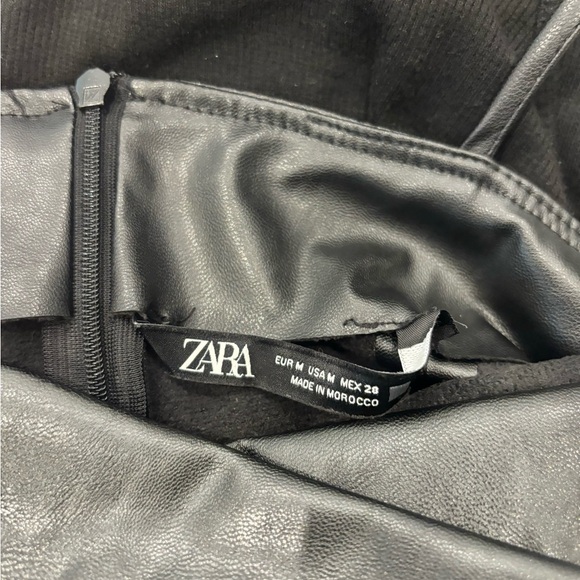 Zara Elegant Black Leather Dress - Picture 8 of 8